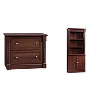 Sauder Palladia Lateral File, Select Cherry Finish & Palladia Library with Doors, Select Cherry Finish