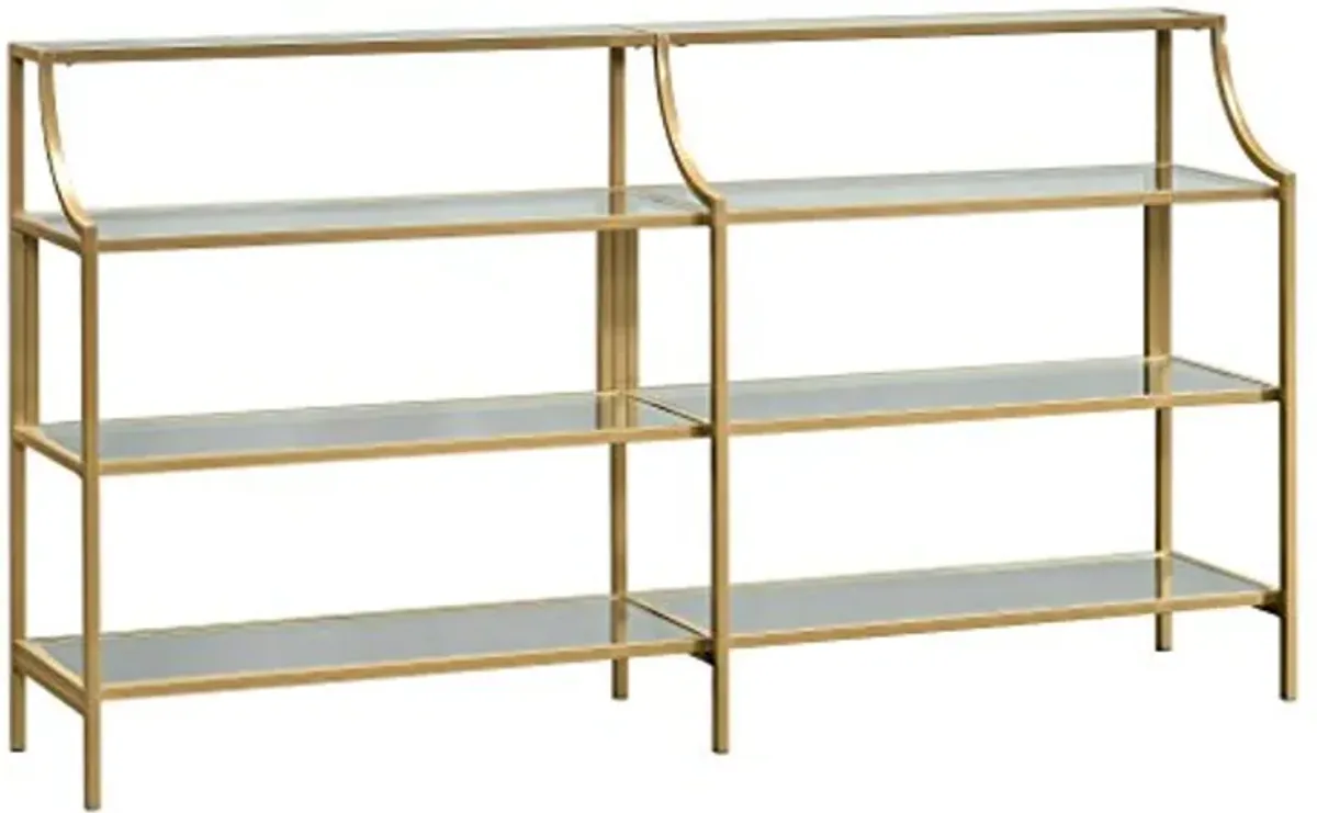 Sauder 424975 Curiod Console Table, Satin Gold