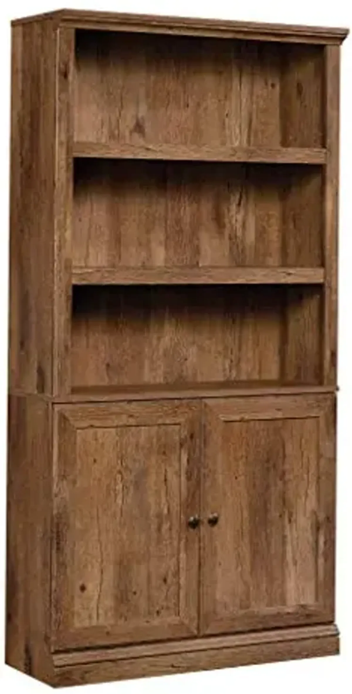 Sauder Select Book Shelf, Bookshelf with Storage, Library Bookcase with Doors and Adjustable Shelves, in Vintage Oak