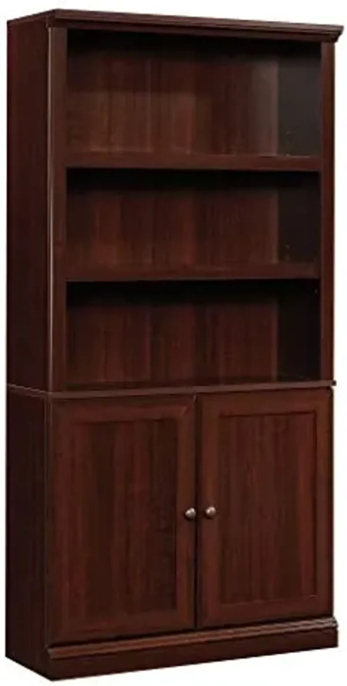 Sauder Miscellaneous Storage 5-Shelf/ Book Shelf 2-Door Bookcase, Select Cherry finish
