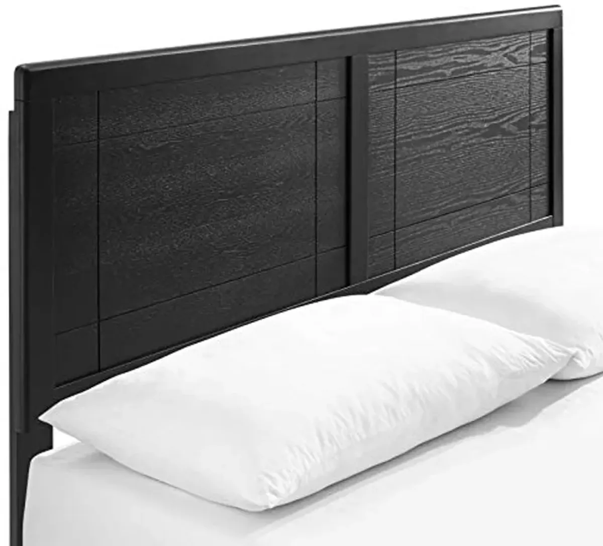 Modway Marlee Wood Queen Platform Bed in Black with Angular Frame