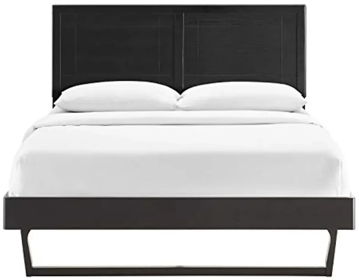 Modway Marlee Wood Queen Platform Bed in Black with Angular Frame