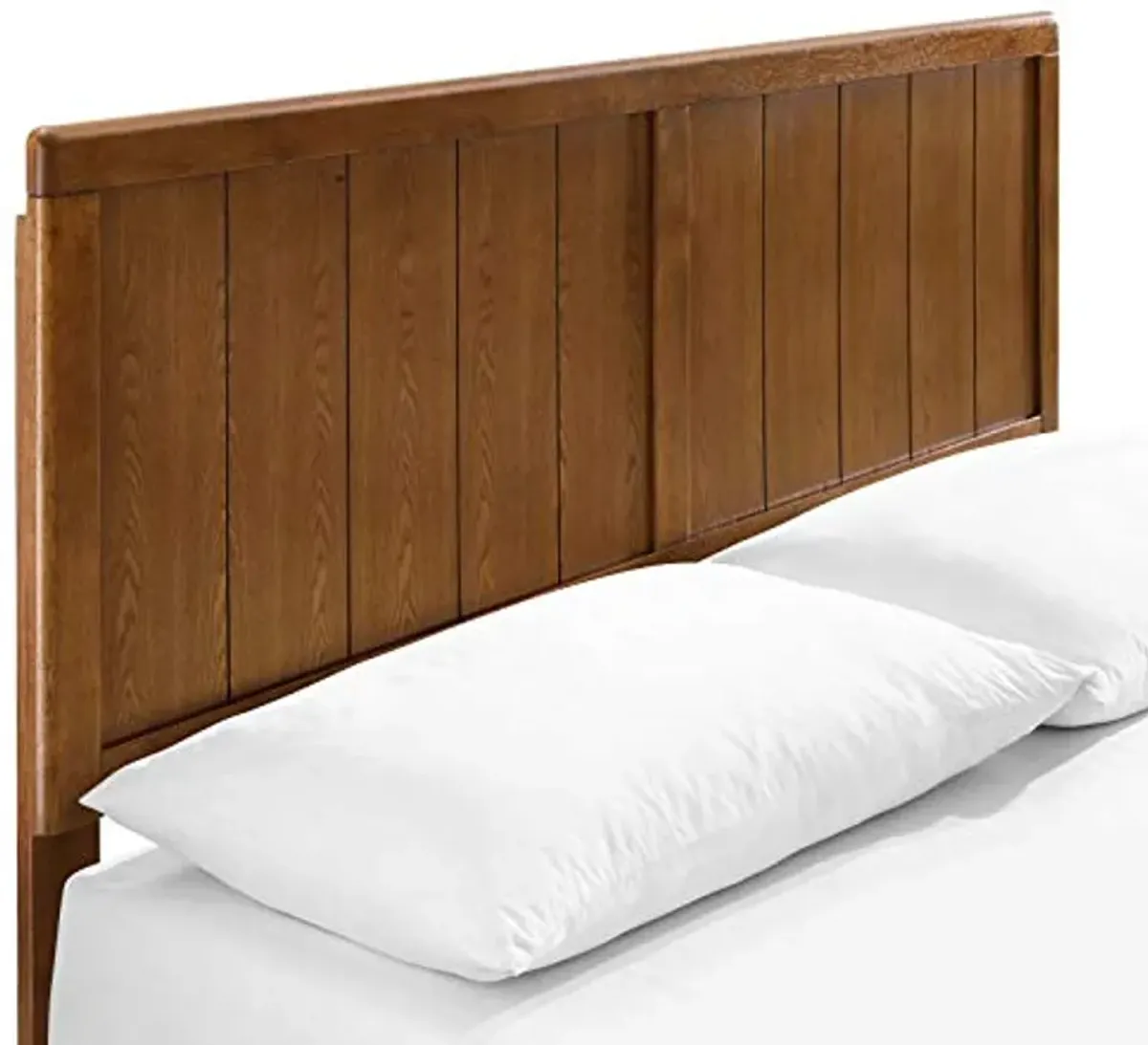 Modway Alana Wood King Platform Bed in Walnut with Angular Frame