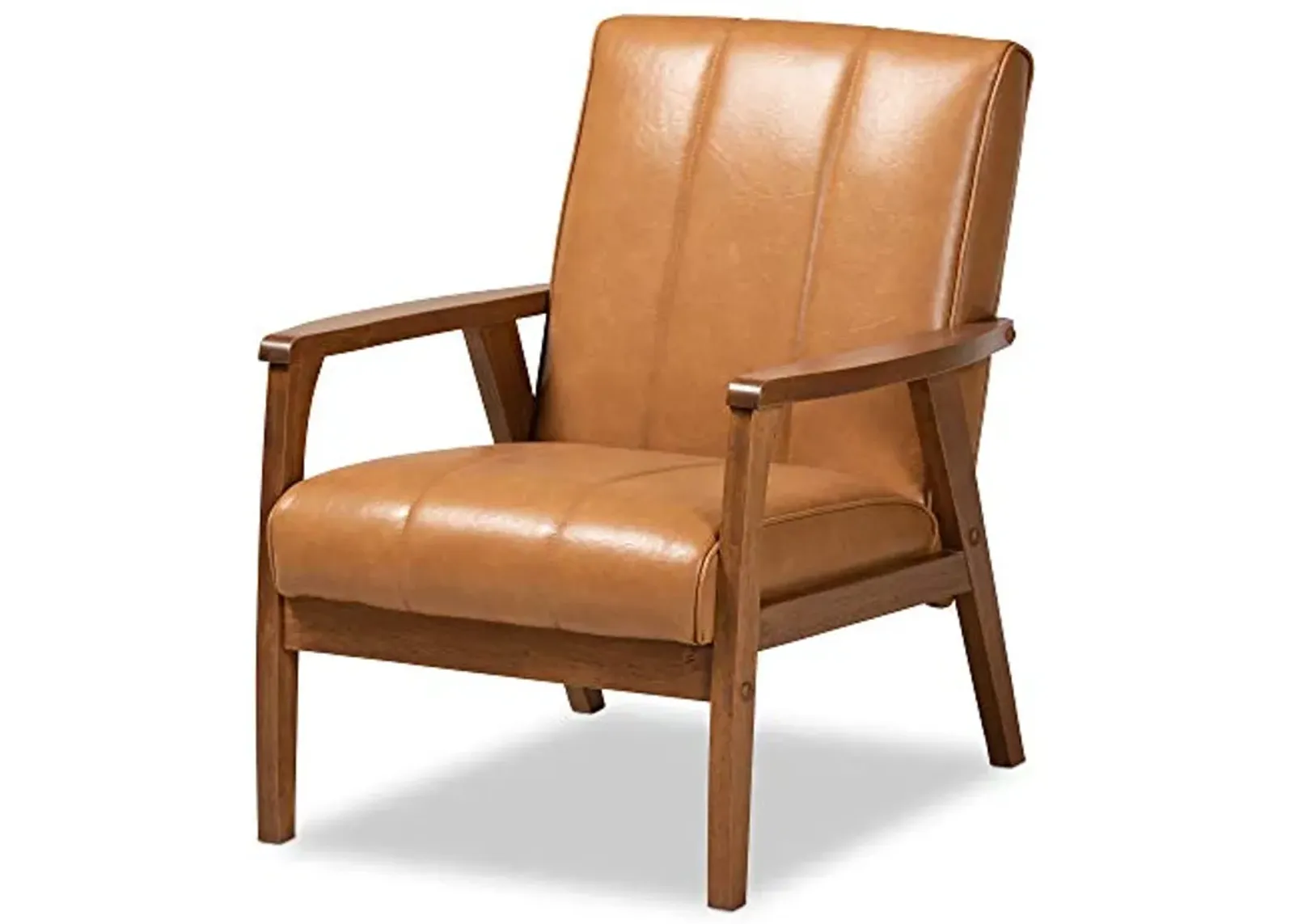 Baxton Studio Nikko Chairs, Tan/Walnut Brown