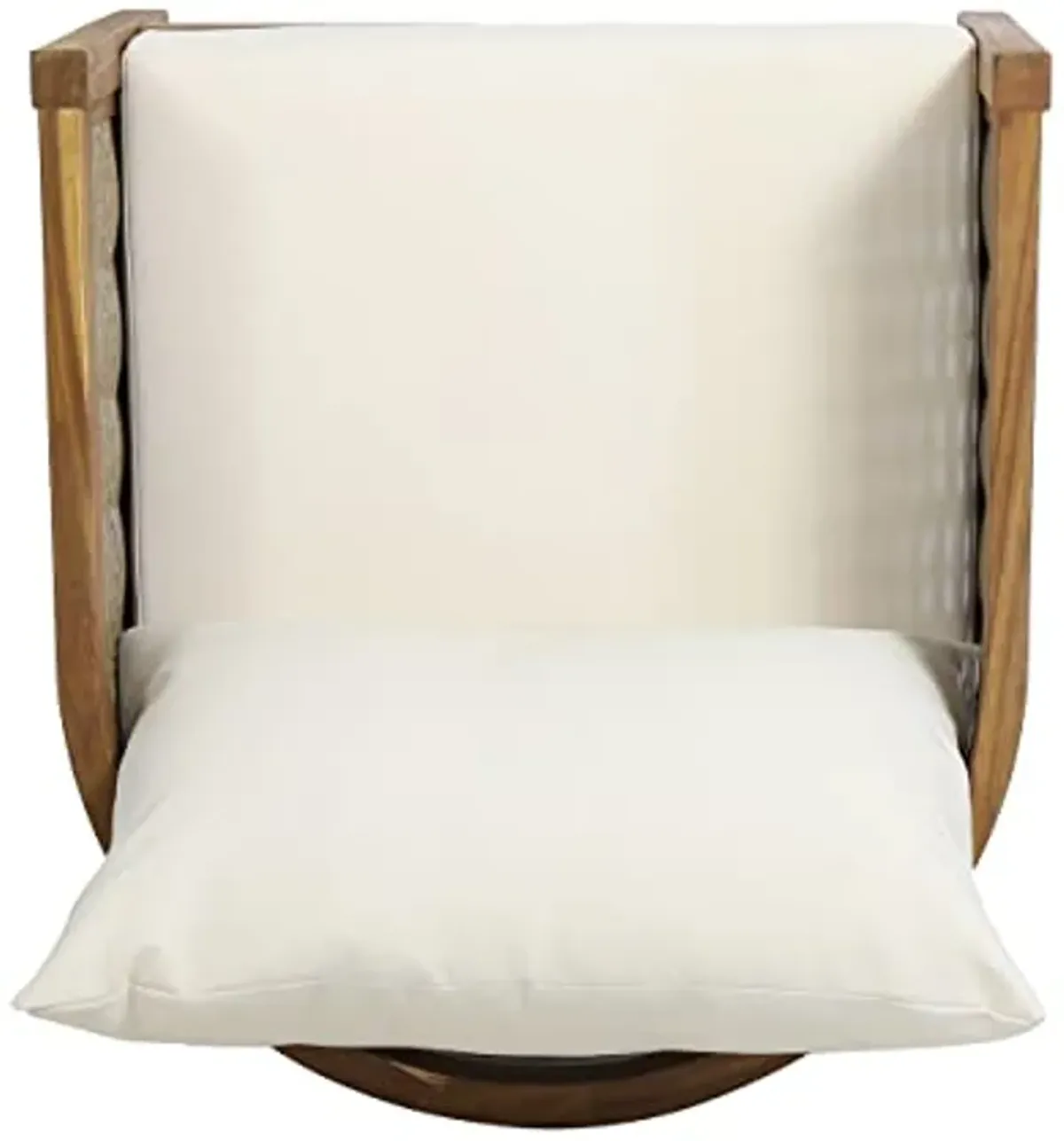 Christopher Knight Home Burchett Outdoor Acacia Wood Club Chairs with Cushions, Beige, Brown