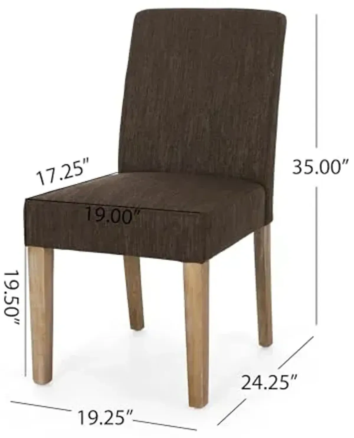 Christopher Knight Home Boling Contemporary Upholstered Dining Chair (Set of 2), Brown + Dark Brown