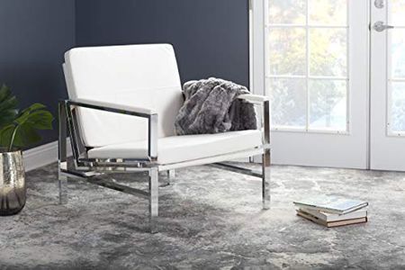 Studio Designs Home Arms, Modern Atlas Accent Chair, 250, White