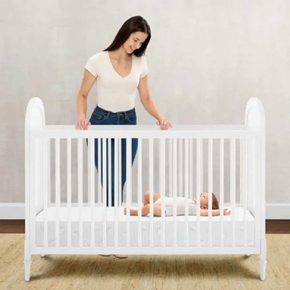 Serta Perfect Slumber Dual Sided Crib and Toddler Mattress - Waterproof - Hypoallergenic - Premium Sustainably Sourced Fiber Core -GREENGUARD Gold Certified (Non-Toxic) -7 Year Warranty - Made in USA