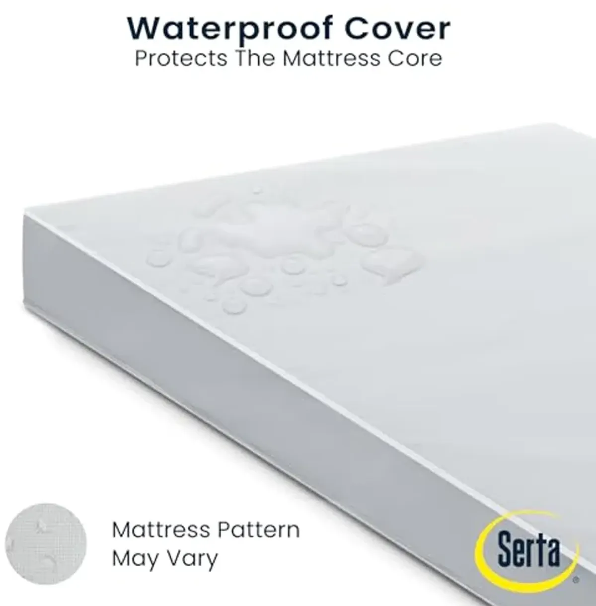 Serta Perfect Slumber Dual Sided Crib and Toddler Mattress - Waterproof - Hypoallergenic - Premium Sustainably Sourced Fiber Core -GREENGUARD Gold Certified (Non-Toxic) -7 Year Warranty - Made in USA