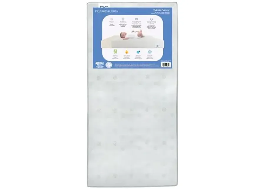 Delta Children Twinkle Galaxy 4-Inch Mini Crib Mattress - Waterproof, GREENGUARD Gold, Made In USA