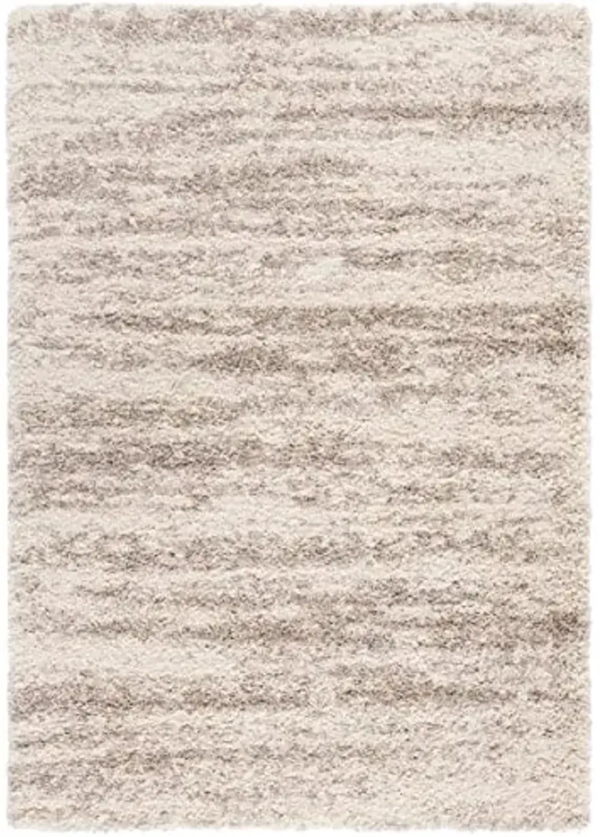 SAFAVIEH Hudson Shag Collection Area Rug - 5'3" x 7'6", Ivory & Beige, Modern Design, Non-Shedding & Easy Care, 2-inch Thick Ideal for High Traffic Areas in Living Room, Bedroom (SGH206B)