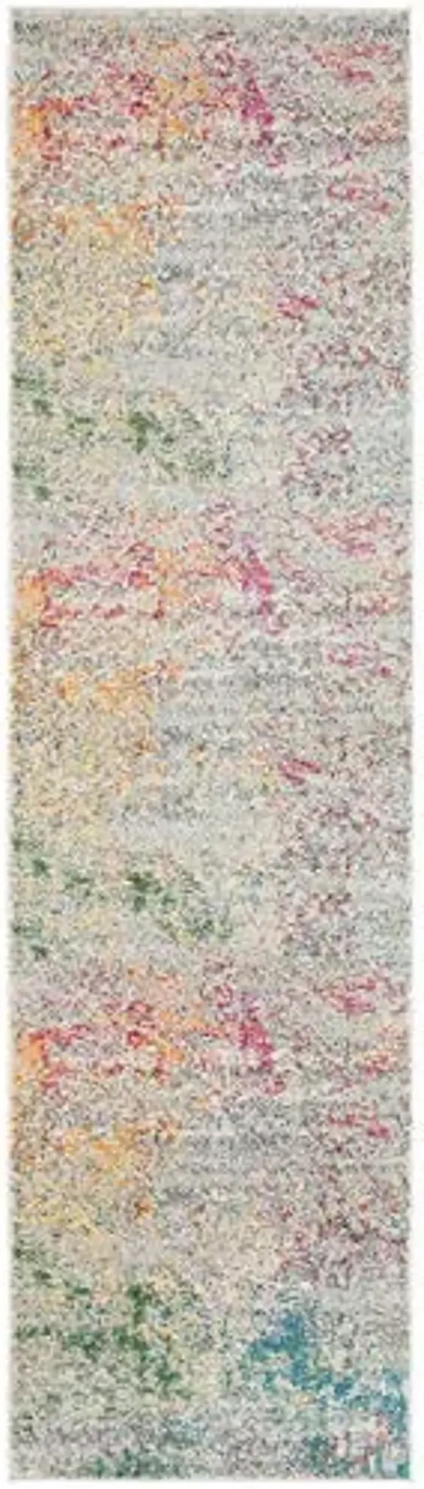 SAFAVIEH Madison Collection Runner Rug - 2'2" x 14', Grey & Gold, Modern Boho Abstract Design, Non-Shedding & Easy Care, Ideal for High Traffic Areas in Living Room, Bedroom (MAD440F)