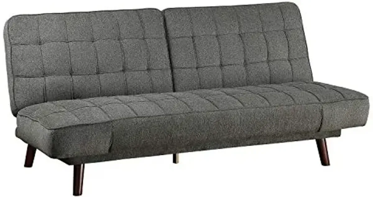 Lexicon Lulea Convertible Futon Sofa, Dark Gray