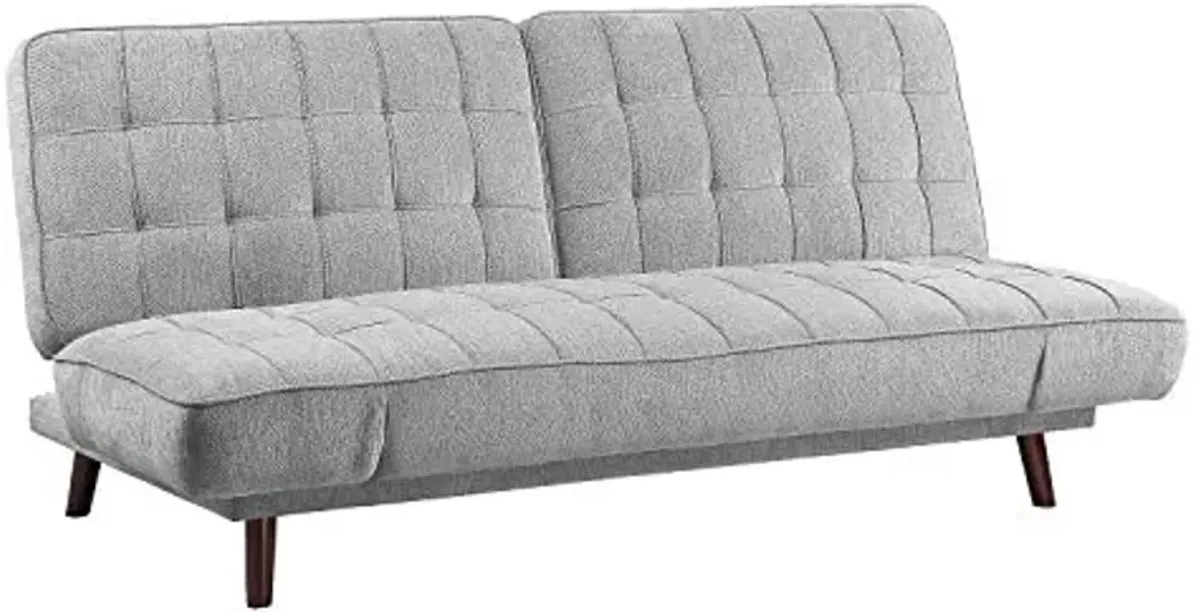 Lexicon Lulea Convertible Futon Sofa, Silver Gray