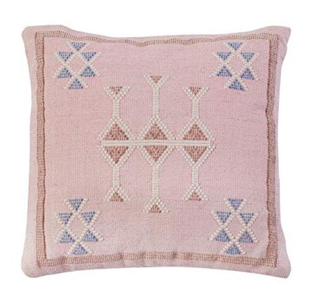 Safavieh Home Collection Aletha Boho 18-inch Peach Square Decorative Accent Pillow PLS9704A-1818, 1'6" x 1'6"