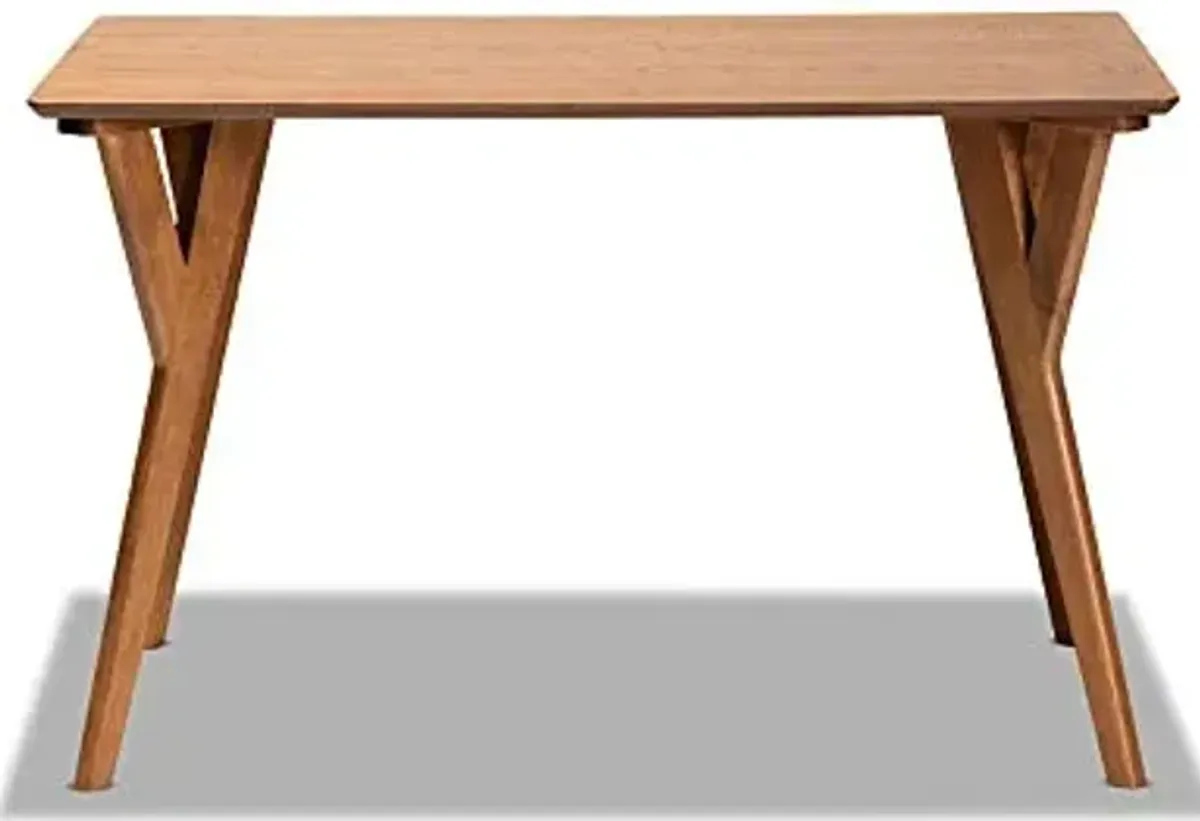Baxton Studio Sahar Walnut Brown Finished Wood Dining Table