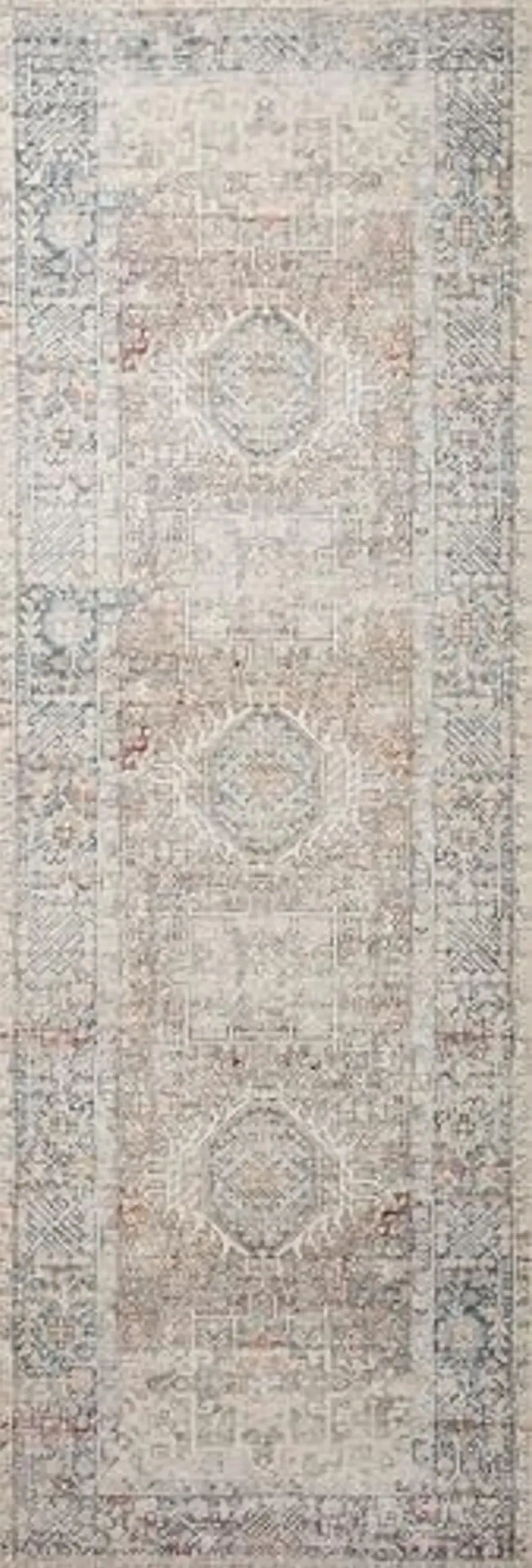 Loloi Chris Loves Julia Jules Collection JUL-07 Natural/Ocean 2'-0'' x 5'-0'', .13" Pile Height, Accent Rug