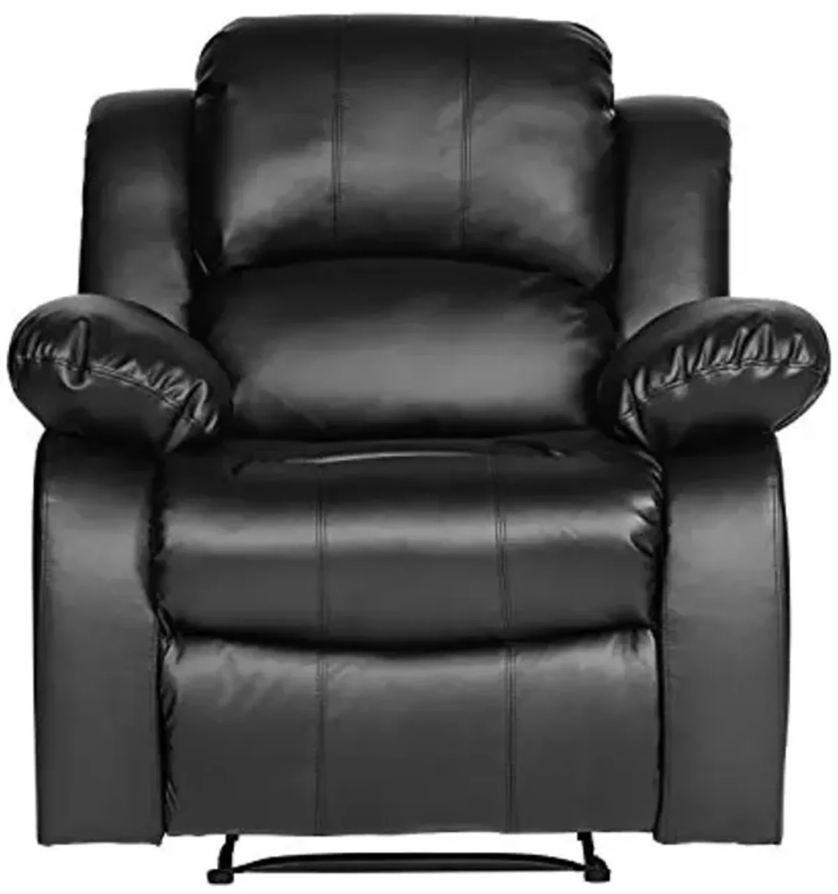 Lexicon Baluze Faux Leather Wall Hugger Recliner Chair for Living Room, Office, RV - High-Density Foam Padding, Sturdy Solid Wood Frame - Chairs Living Room, Recliners for Small Spaces - Black