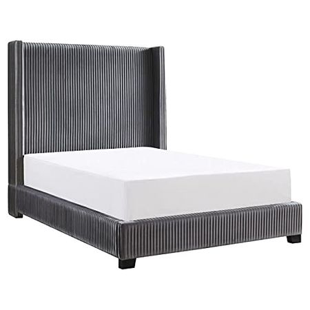Lexicon Corbin Upholstered Sleigh Bed, Full, Gray