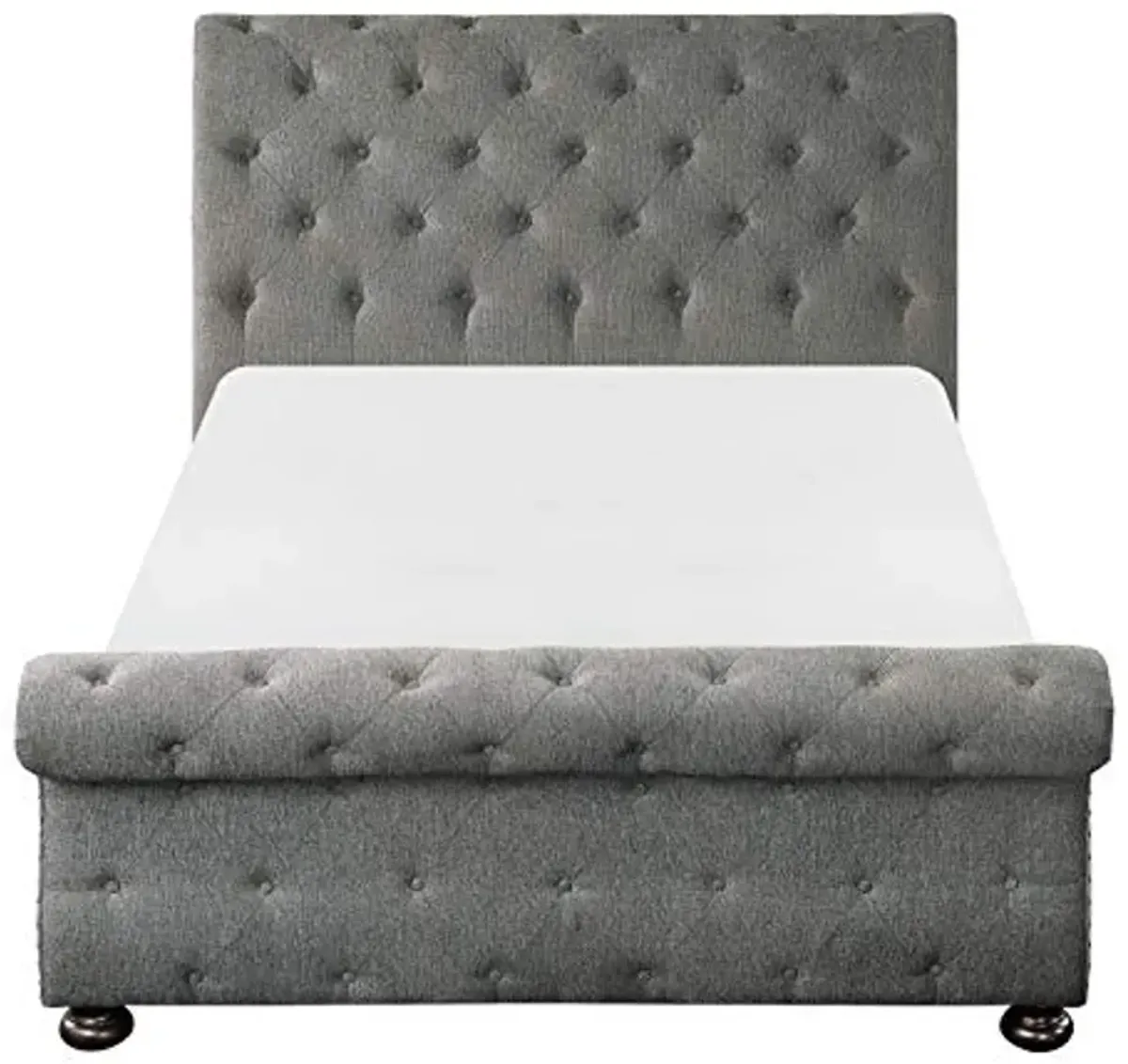 Lexicon Corbin Upholstered Sleigh Bed, Queen, Gray