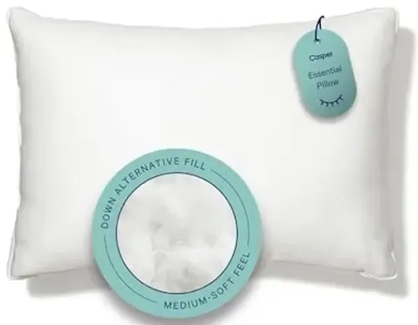 Casper Sleep Essential Pillow for Sleeping, Standard, White