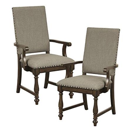 Lexicon Emmeline Dining Arm Chair (Set of 2), Brown