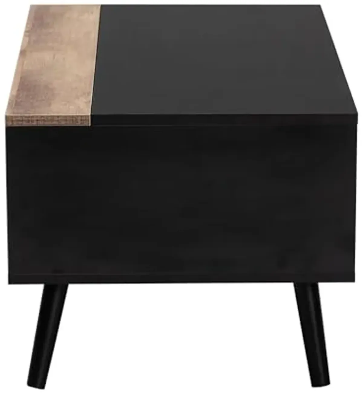 Baxton Studio Jensen Coffee Table, Black/Brown