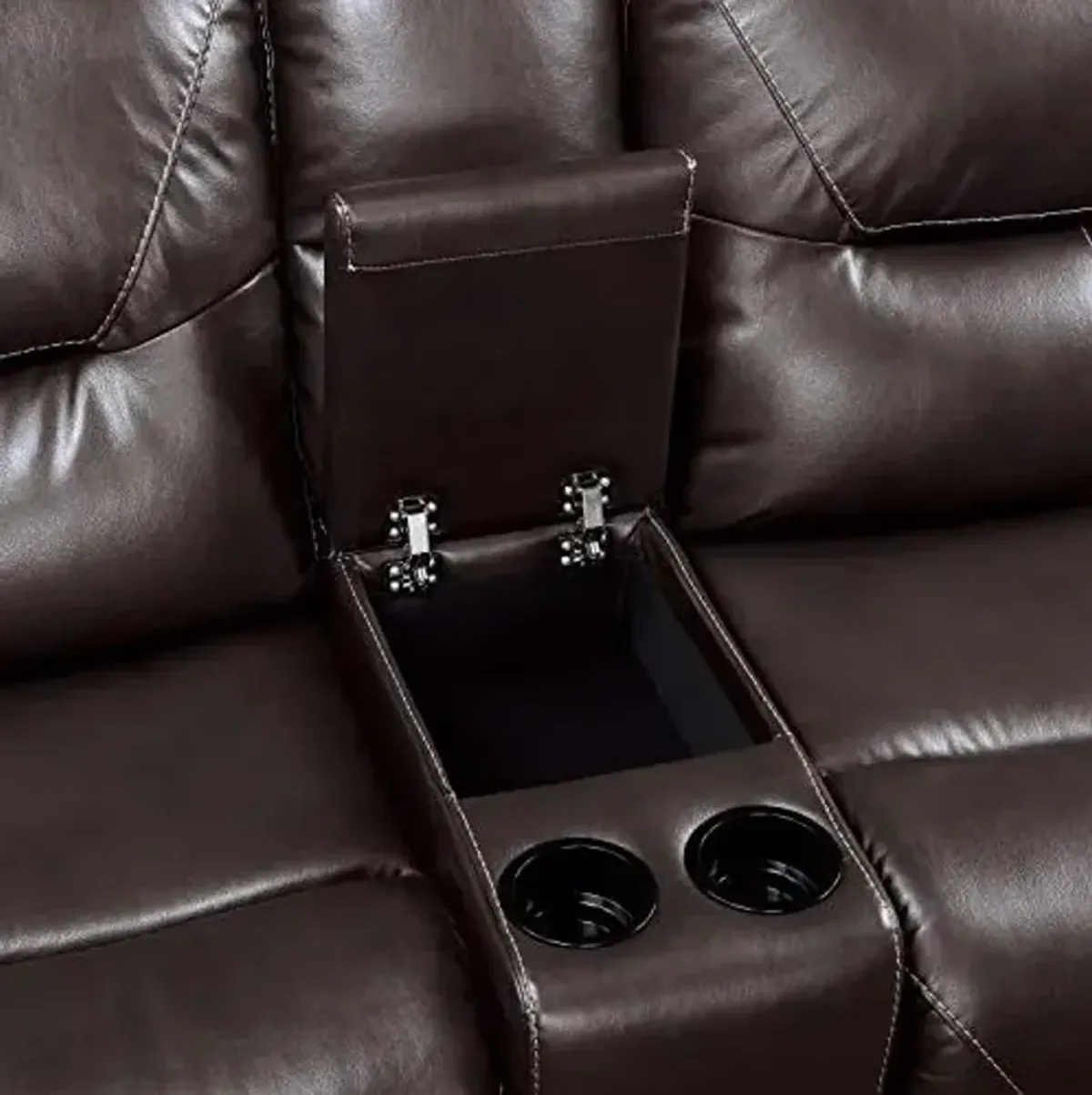 Lexicon Westby Power Modular Reclining Sectional Sofa, Right Side Chaise, Brown