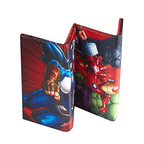 Marvel Avengers Kids Accordion Foldable Portable Nap Mat, 44" Lx19 W