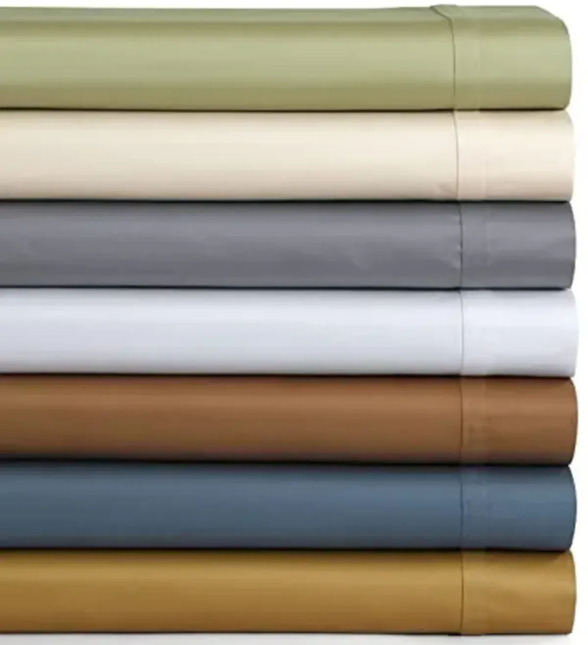 Tribeca Living 500 Thread Count Egyptian Cotton 6-Piece King Sheet Set, Deep Pockets, Soft Sateen Weave, Green