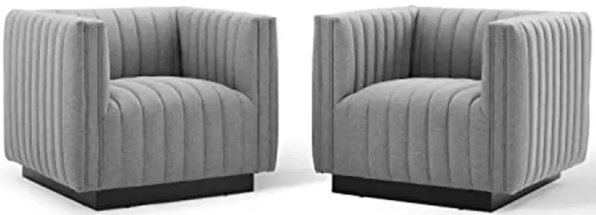 Modway Conjure Chairs, Light Gray