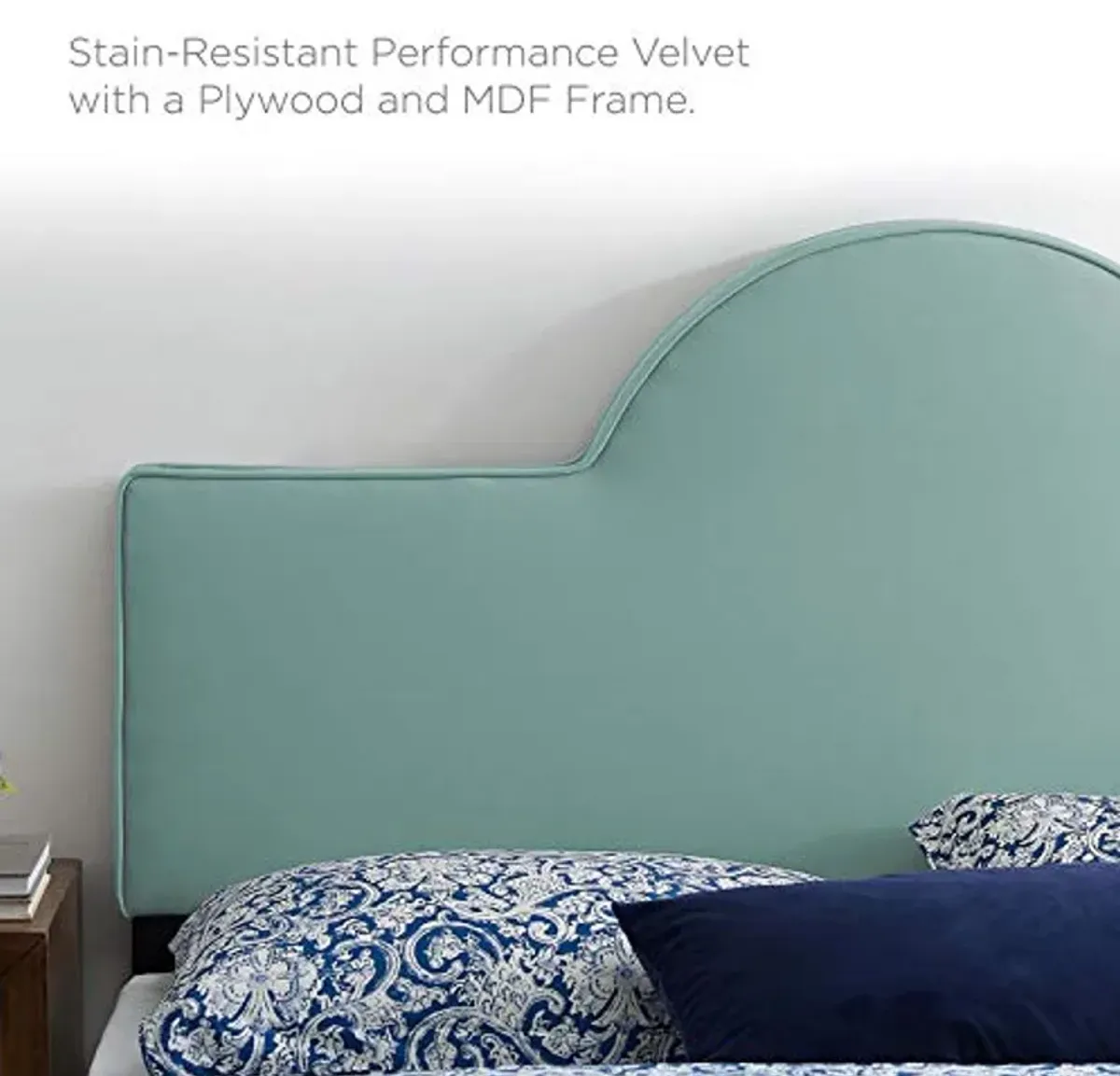 Modway Dawn Performance Velvet Headboard, Twin, Mint