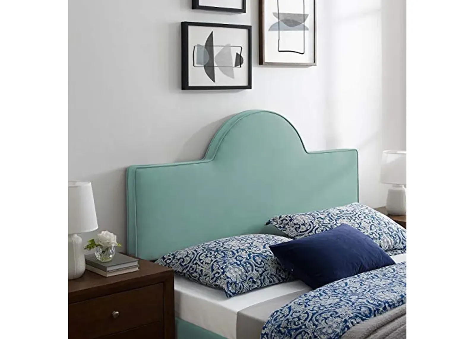 Modway Dawn Performance Velvet Headboard, Twin, Mint