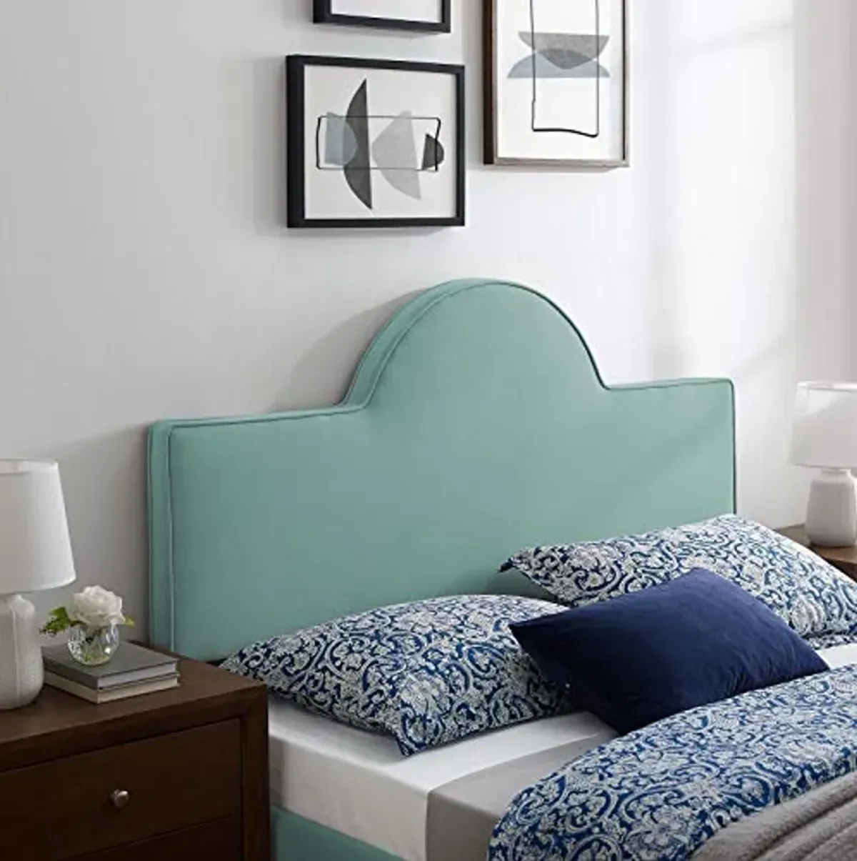 Modway Dawn Performance Velvet Headboard, Twin, Mint