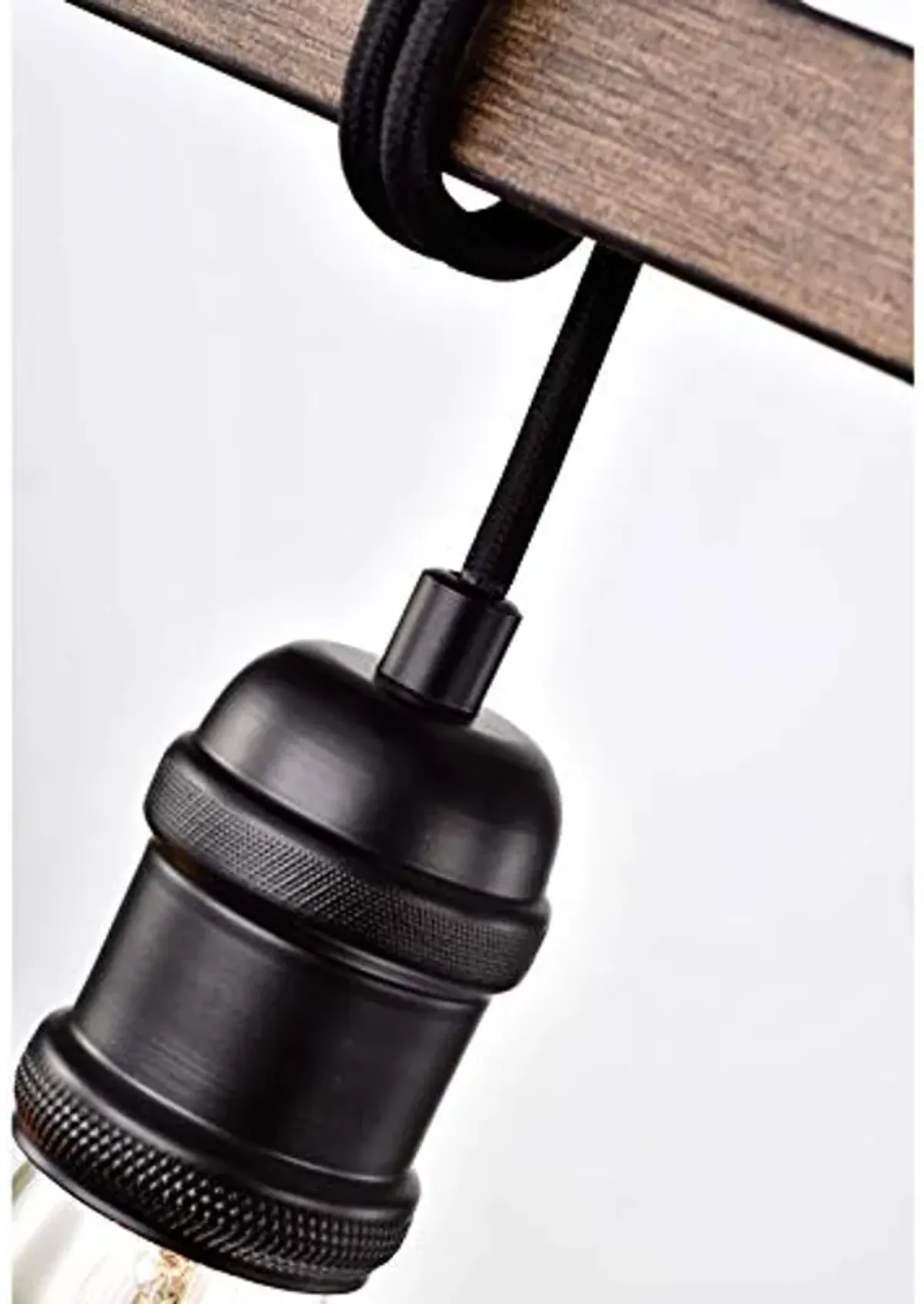 Jojospring 6-Light Antique Black and Faux Wood Grain Finish Wall Sconce LJ-3856-NXD