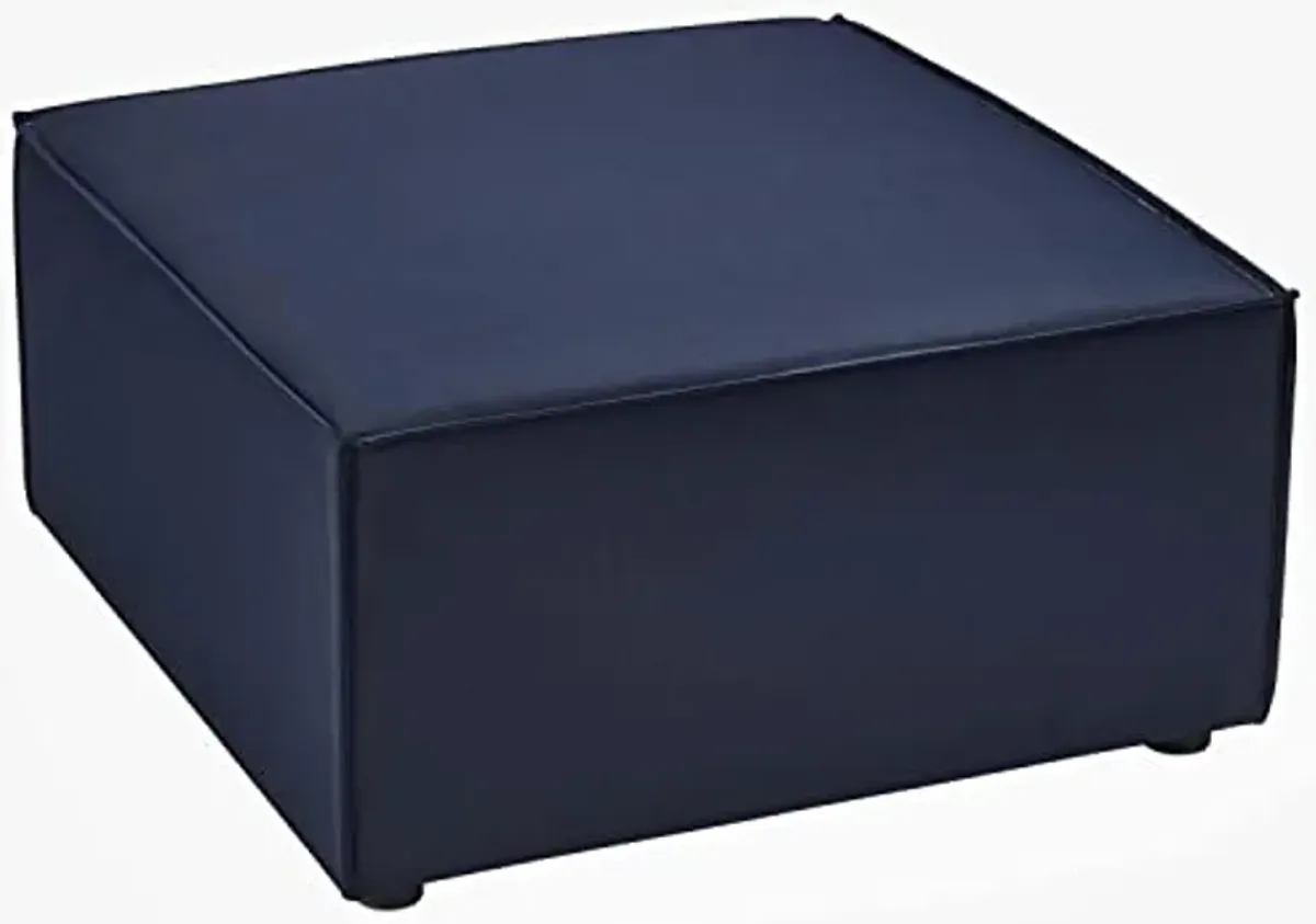 Modway EEI-4211-NAV Saybrook Outdoor Patio Upholstered Sectional Ottoman, Navy