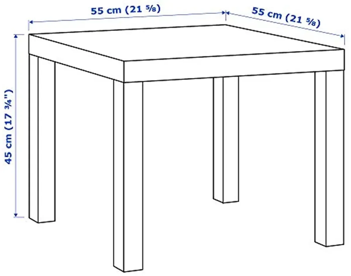 Ikea LACK Side table, 55x55 cm [Black-brown]