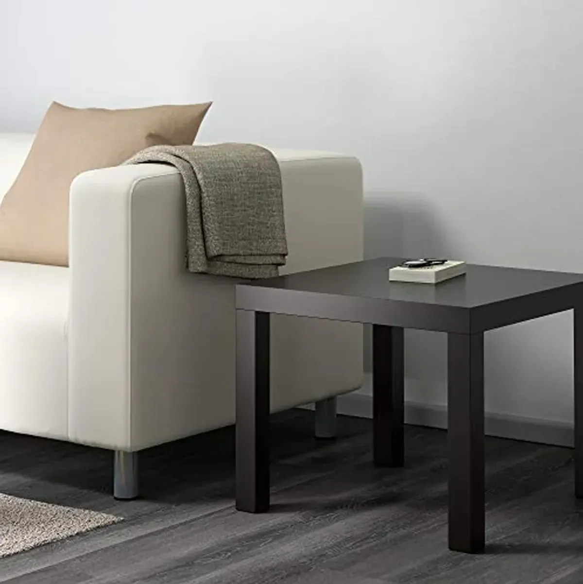 Ikea LACK Side table, 55x55 cm [Black-brown]