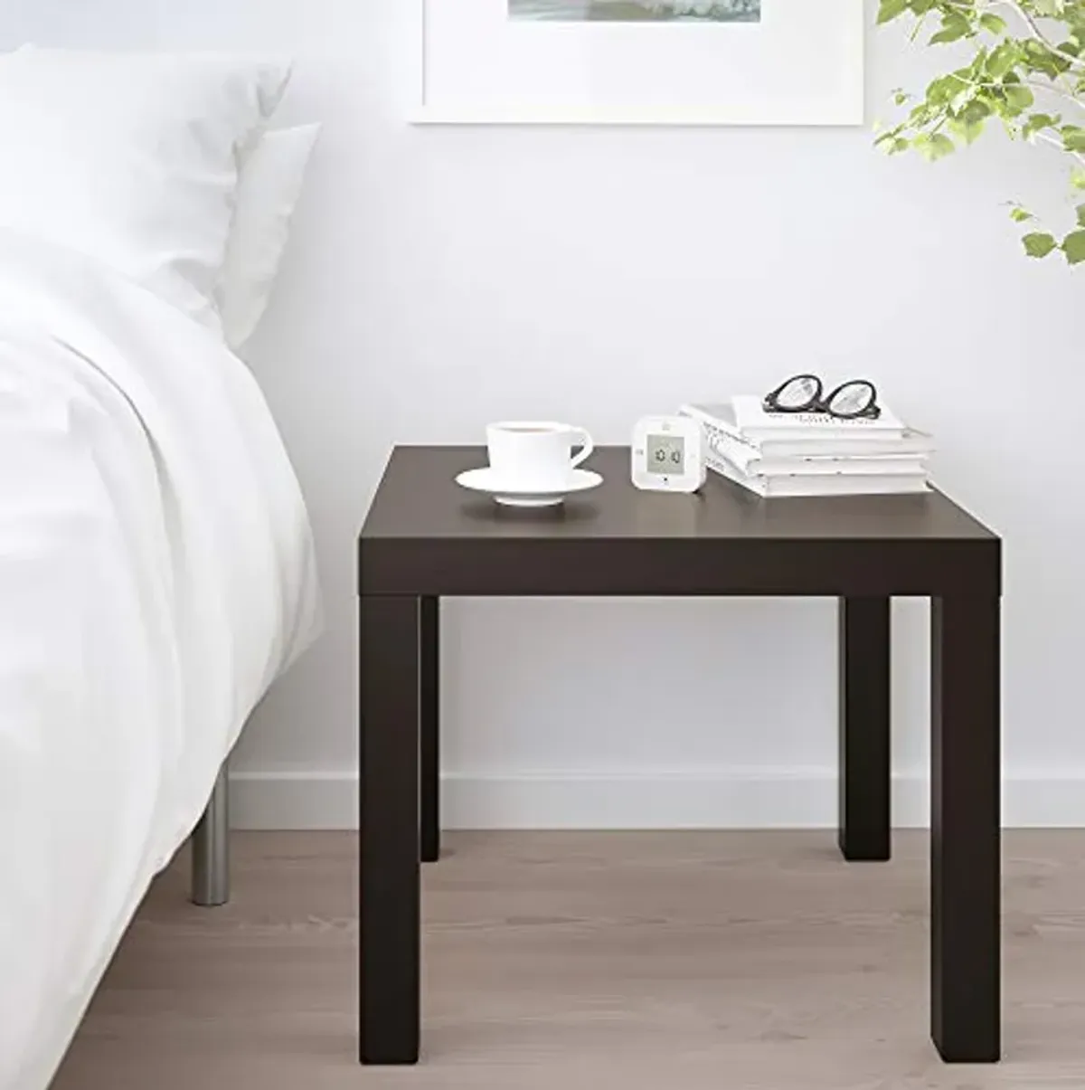 Ikea LACK Side table, 55x55 cm [Black-brown]