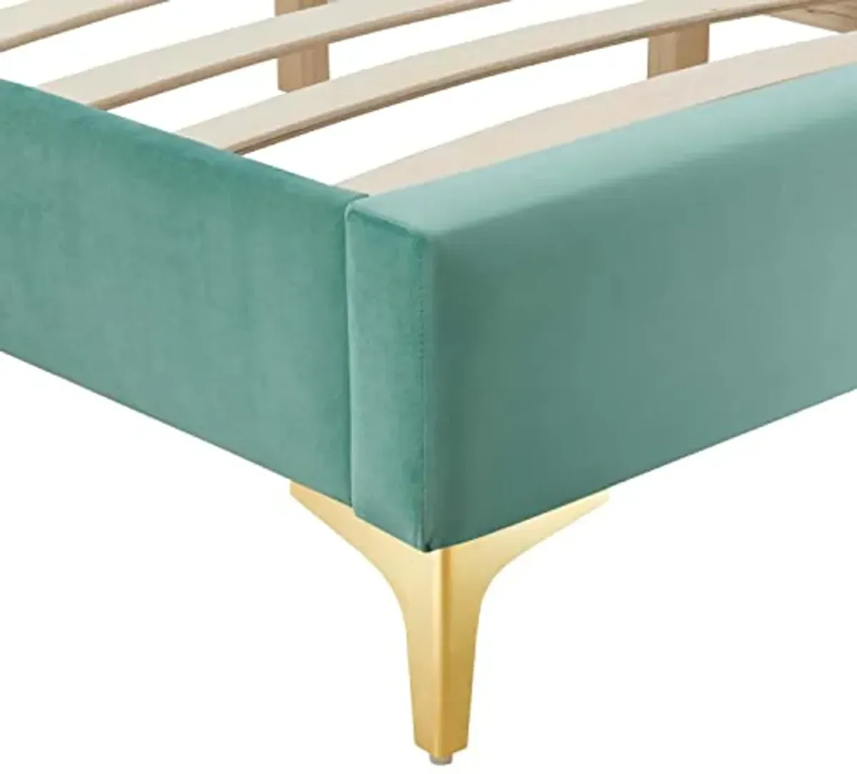 Modway MOD-6307-MIN Sutton King Performance Velvet Bed Frame, Mint