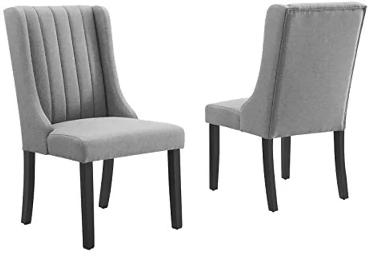 Modway EEI-4245-LGR Renew Parsons Fabric Dining Side Chairs - Set of 2, Light Gray