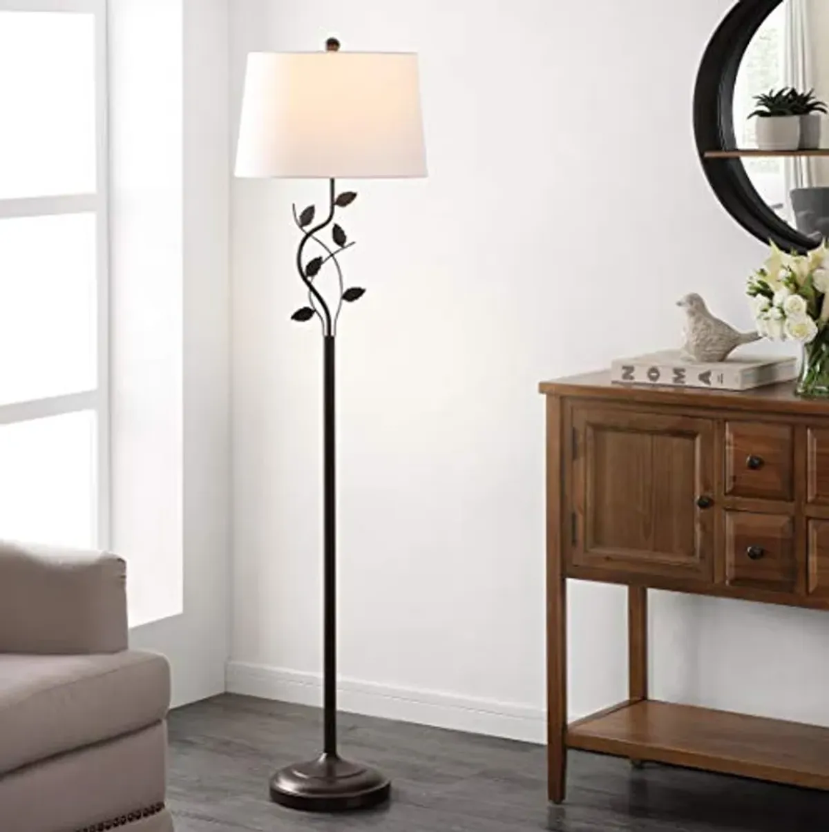 Safavieh Lighting Collection Rudy 62-inch Black Iron Floor Lamp (LED Bulb Included) FLL4091A