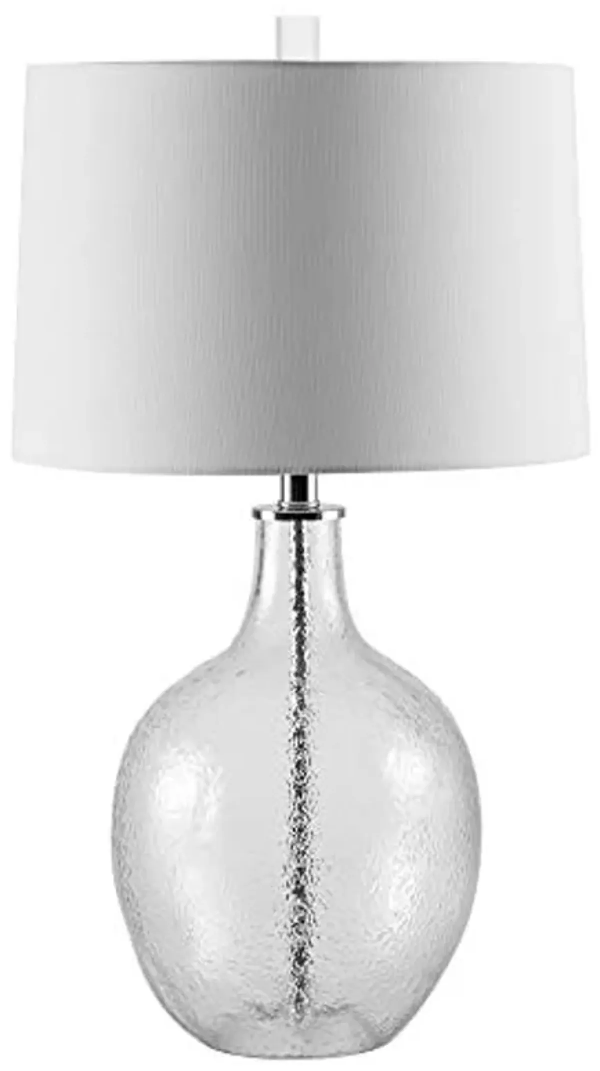 SAFAVIEH Lighting Collection Nadine Clear Glass 26-inch Bedroom Living Room Home Office Desk Nightstand Table Lamp (LED Bulb Included)