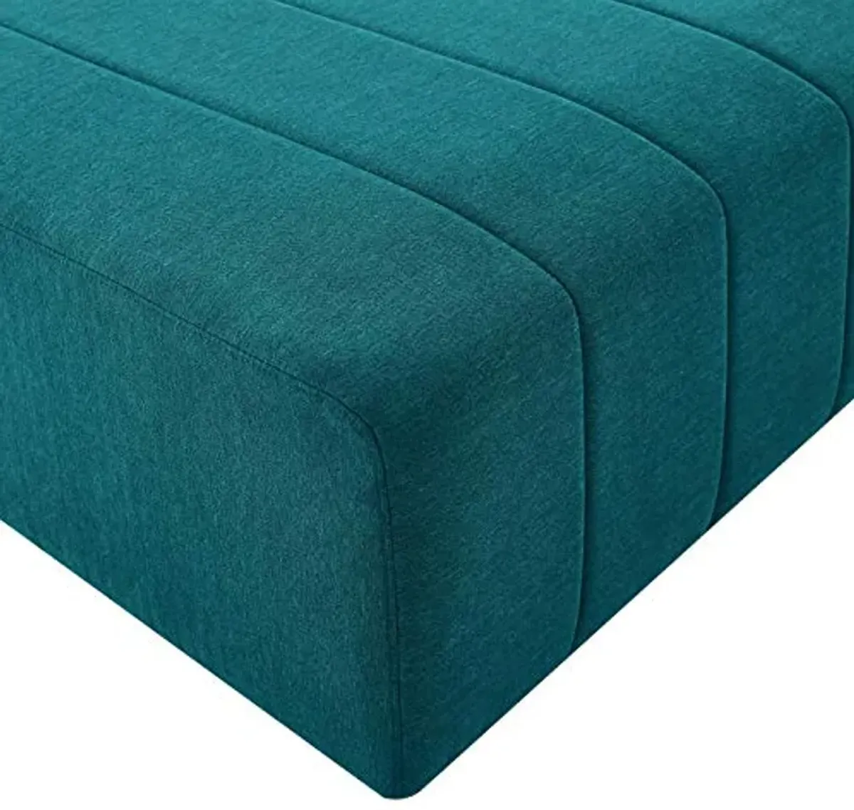 Modway Bartlett Channel Tufted Upholstered Sectional, Armless Chair, Teal