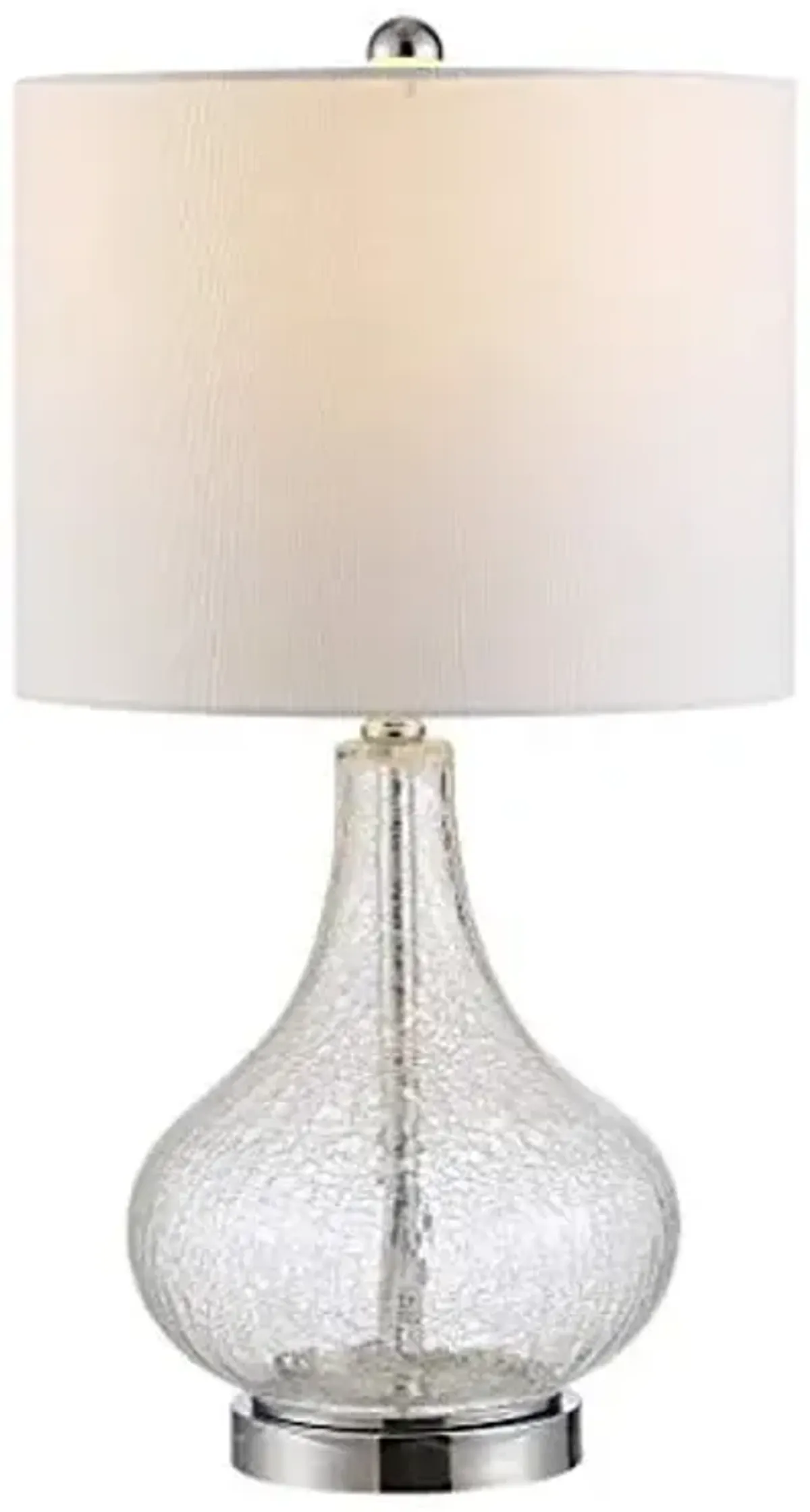 SAFAVIEH Lighting Collection Brooks Clear Glass 24-inch Bedroom Living Room Home Office Desk Nightstand Table Lamp (LED Bulb Included)