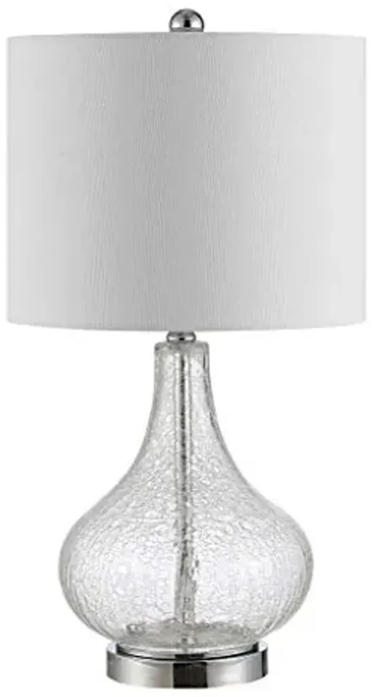 SAFAVIEH Lighting Collection Brooks Clear Glass 24-inch Bedroom Living Room Home Office Desk Nightstand Table Lamp (LED Bulb Included)
