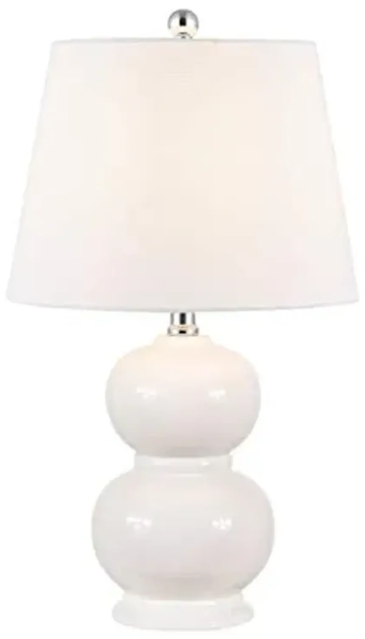 SAFAVIEH Lighting Collection Everlee Modern Contemporary Ivory Ceramic Double Gourd 22-inch Bedroom Living Room Home Office Desk Nightstand Table Lamp (LED Bulb Included)