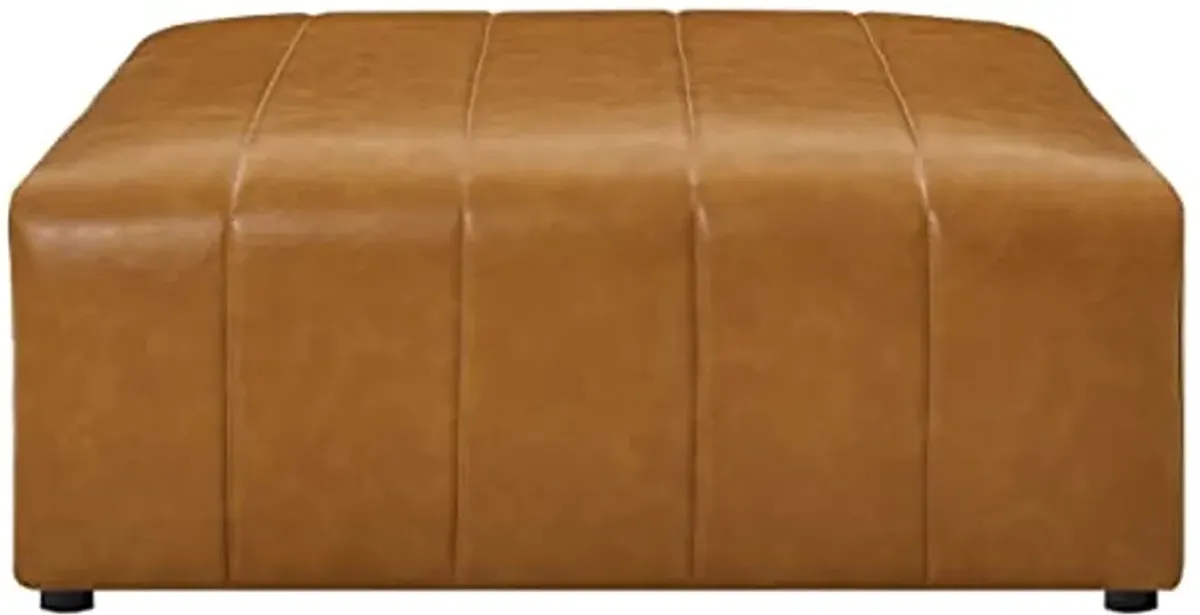 Modway EEI-4401-TAN Bartlett Vegan Leather Ottoman, Tan