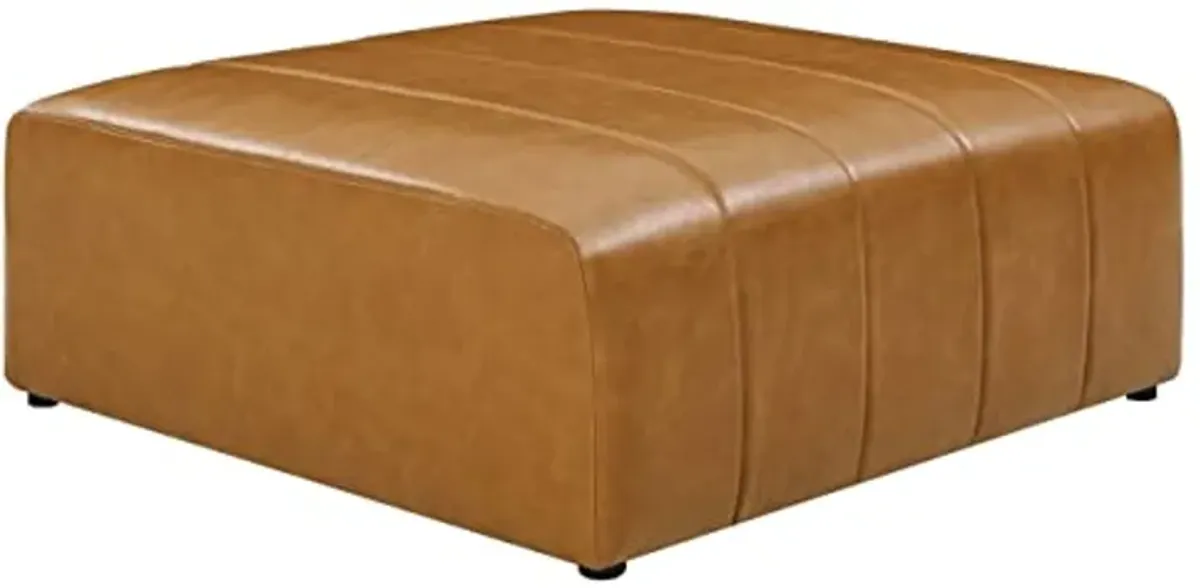 Modway EEI-4401-TAN Bartlett Vegan Leather Ottoman, Tan