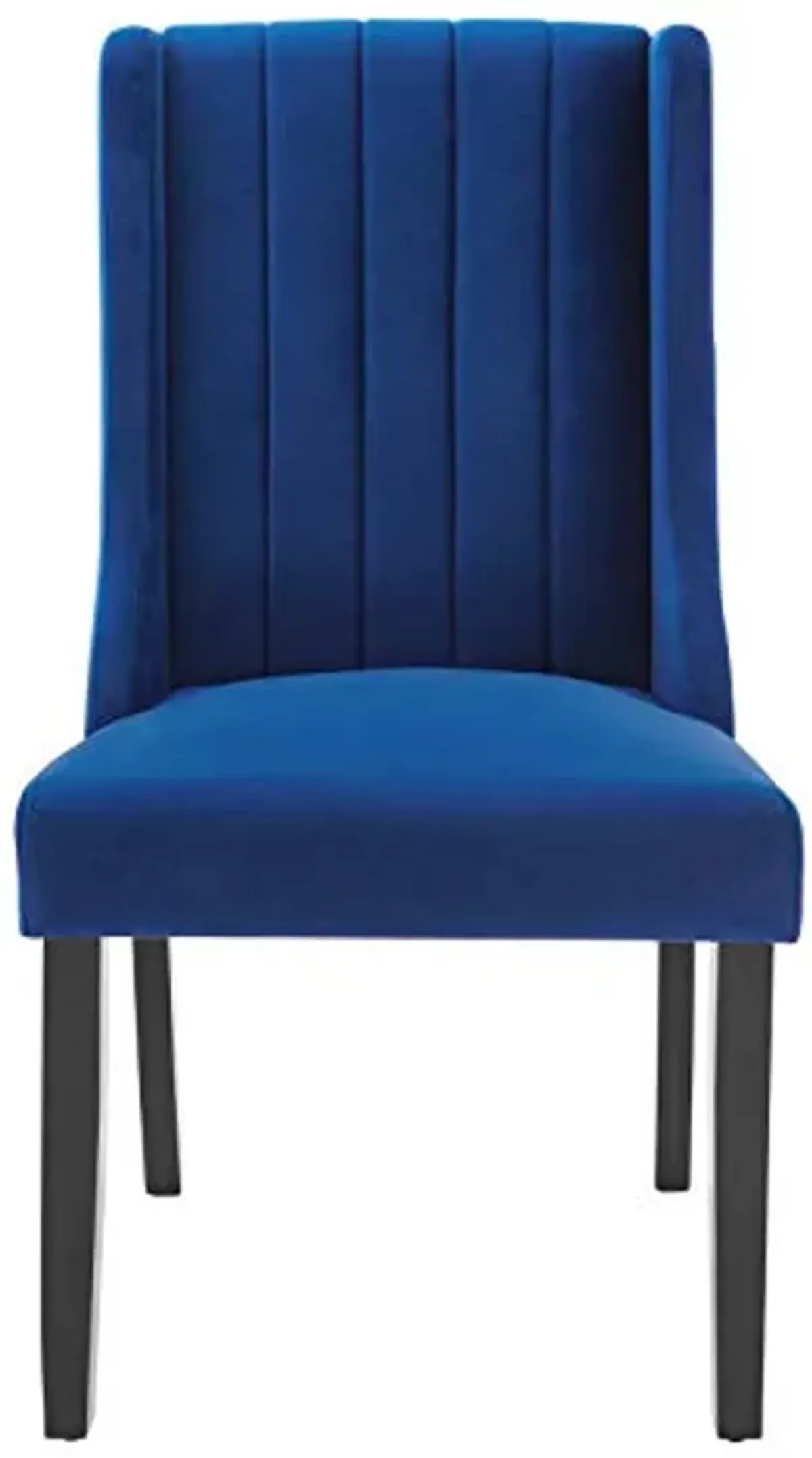 Modway Renew Parsons Performance Velvet Dining Side Chairs - Set of 2 in Navy